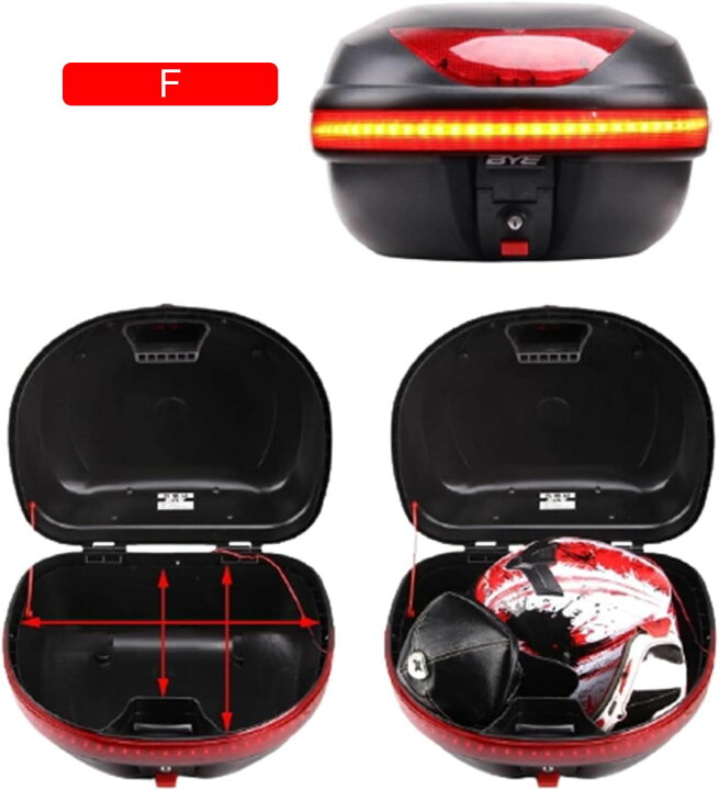 楽天市場】バイク リアボック 大容量 トップケース ABSトップカバー PP 