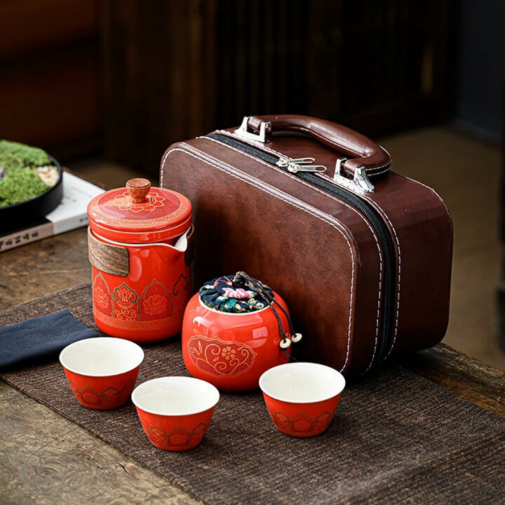 楽天市場】旅行茶具 携帯用セット 茶具セット 茶器 中国茶器 耐熱 軽量  
