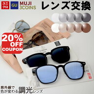 【20%OFFクーポン+P10倍!】【紫外線で色が変わる調光レンズ】ユニクロ GU 3COINS 無印良品 サングラス メ…