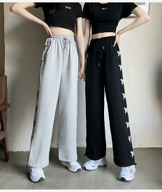 全2色 サルエルパンツ ズボン ウエストゴム 切り替え 体型カバー 大きいサイズあり 原宿系ファッション 韓国風 ダンス 衣装 ダンサー ヒップホップ HIPHOP 個性 奇抜 かわいい 青文字系 ボトムス レディース 女