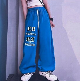 ♪120-170cm展開♪キッズ ダンス パンツ 衣装 練習着 hiphop kpop 韓国 ストリート ボトムス　ロゴ　ブルー　黒　赤 子供 ガールズ 女の子　男の子 キッズ　ダンス　衣装