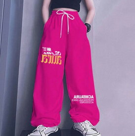 ♪120-170cm展開♪キッズ ダンス パンツ 衣装 練習着 hiphop kpop 韓国 ストリート ボトムス　ロゴ　白　黒　赤 子供 ガールズ 女の子　男の子 キッズ　ダンス　衣装