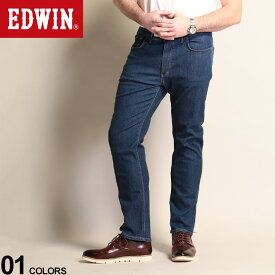 大きいサイズ メンズ EDWIN (エドウィン) やわらかストレッチ インターナショナルベーシック ジーンズ FLEX 403 ネイビー パンツ ロングパンツ ジーンズ ジーパン デニム ストレート ストレッチ 伸縮 ベーシック E403F923844