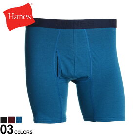 大きいサイズ メンズ Hanes (ヘインズ) 抗菌防臭 蒸れない 前開き ボクサーパンツ ボクサー パンツ 前開き ロゴ アンダーウェア 通気性 楽 BTHM6EQ101K