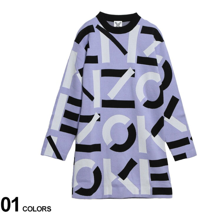 楽天市場】KENZO (ケンゾー) モノグラム クルーネック ニット 