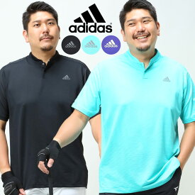 クーポン利用で1000円OFF 大きいサイズ メンズ adidas (アディダス) 胸ロゴ 切り替え 半袖 Tシャツ SPORT COLLAR POLO Tシャツ ゴルフ スポーツ TM1949