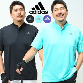 大きいサイズ メンズ adidas (アディダス) 胸ロゴ 切り替え 半袖 Tシャツ SPORT COLLAR POLO Tシャツ ゴルフ スポーツ TM1949