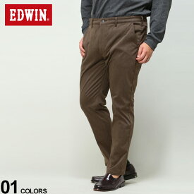 大きいサイズ メンズ EDWIN (エドウィン) デニスラ ストレッチ スリム ヘリンボン テーパードパンツ パンツ きれいめ ビジカジ EDB12R11123850