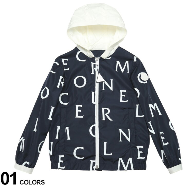 楽天市場】MONCLER (モンクレール) フード 総柄ロゴ フルジップ 