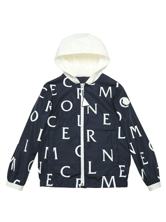 楽天市場】MONCLER (モンクレール) フード 総柄ロゴ フルジップ 