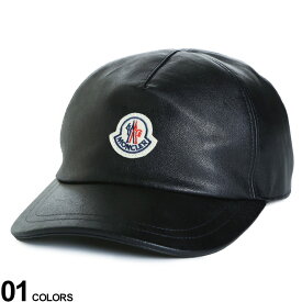 MONCLER (モンクレール) フェイクレザー ワンポイント キャップ ブランド レディース キャップ 帽子 ベースボールキャップ MCL3B000155966Z