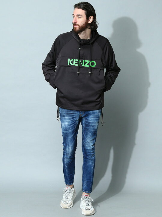 楽天市場】KENZO (ケンゾー) ロゴプリント ハーフジップ アノラック 