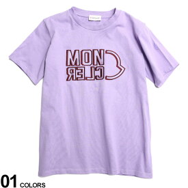 MONCLER (モンクレール) ロゴパッチ クルーネック 半袖 Tシャツ ブランド キッズ 子供服 トップス Tシャツ 半袖 シャツ 丸首 MCJ8C0001783092