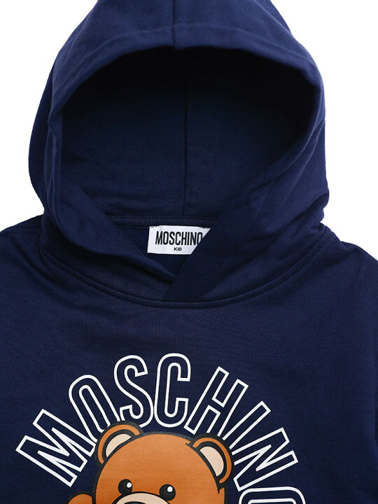 楽天市場】MOSCHINO (モスキーノ) 裏起毛 テディベアプリント プル  