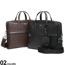 HUGO BOSS (ヒューゴボス) ストラクチャード ドキュメントケース レタリングロゴ ブランド メンズ 男性 バッグ 鞄 ブリーフバッグ ビジネス HB50483563