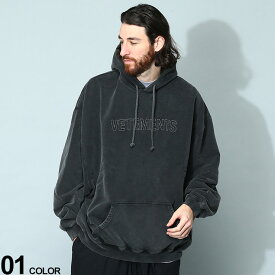 VETEMENTS (ヴェトモン) ロゴ プルオーバー スウェット パーカー LOGO OUTLINE ブランド メンズ 男性 トップス パーカー 長袖 フード VMUE63HD445B