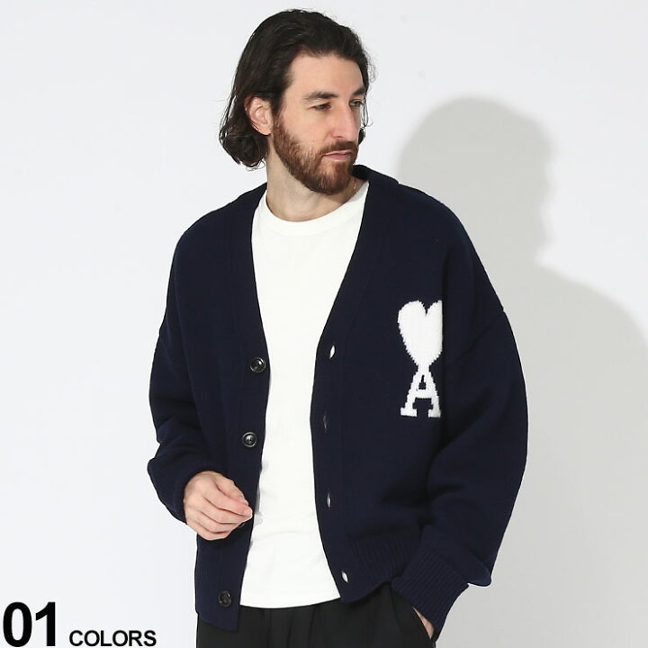 楽天市場】AMI PARIS (アミパリス) 胸ロゴ ニット カーディガン Ami de  