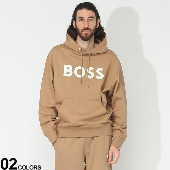 楽天市場】HUGO BOSS (ヒューゴボス) BIGロゴ プルオーバー パーカー  