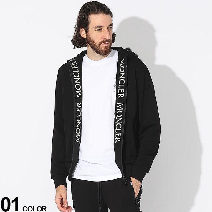 楽天市場】MONCLER (モンクレール) ロゴライン フルジップ パーカー  