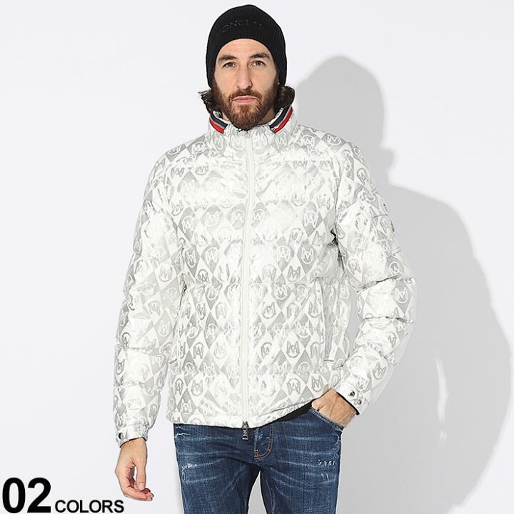 楽天市場】MONCLER (モンクレール) 総柄ロゴ フード収納 フルジップ 