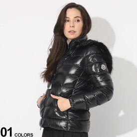 MONCLER (モンクレール) フェイクファー フルジップ ダウンジャケットブランド レディース アウター ジャケット ブルゾン フード MCLBADYF3