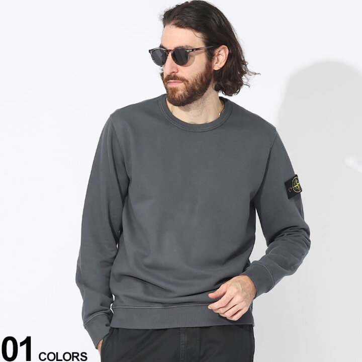 楽天市場】STONE ISLAND (ストーンアイランド) 袖ロゴ クルーネック 