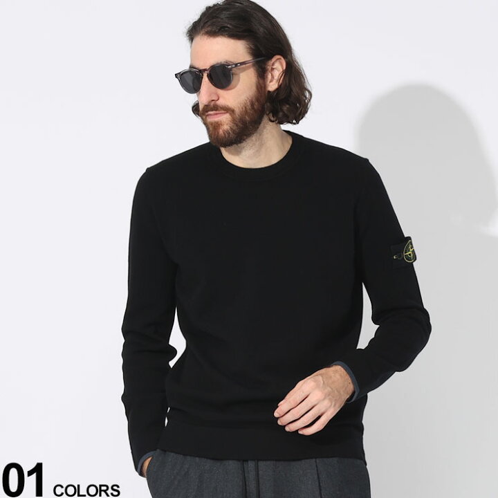 楽天市場】STONE ISLAND (ストーンアイランド) 袖ロゴ クルーネック 