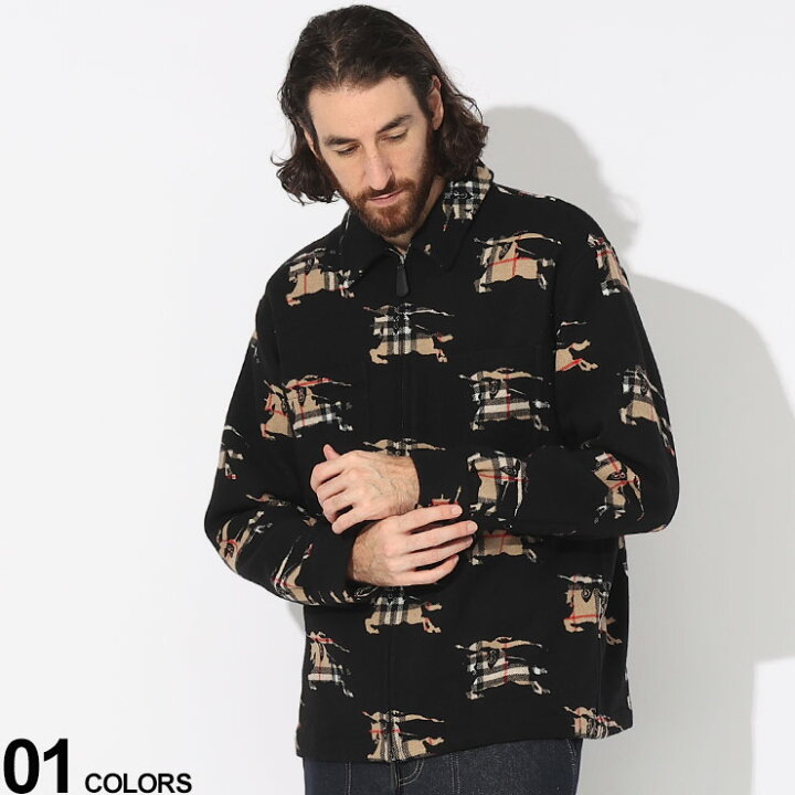 楽天市場】BURBERRY (バーバリー) チェックEKD ウールブレンド ジップ 