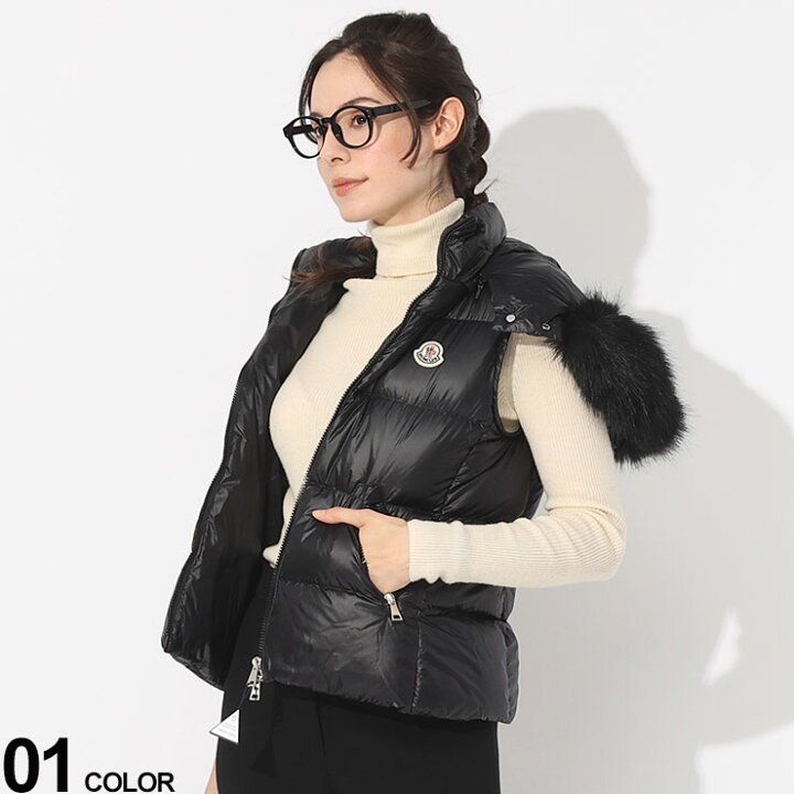楽天市場】MONCLER (モンクレール) フェイクファー フルジップ ダウン  