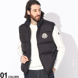 MONCLER (モンクレール) BIGワッペン フルジップ ダウンベストブランド メンズ 男性 アウター ベスト スタンド ダウン 防寒 MCALMAZ3