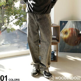 WOODEN DOLL (ウッディンドール) ブラックウォッシュ ジップフライ デニムパンツメンズ 男性 ボトムス パンツ ロングパンツ ジーンズ WD23012