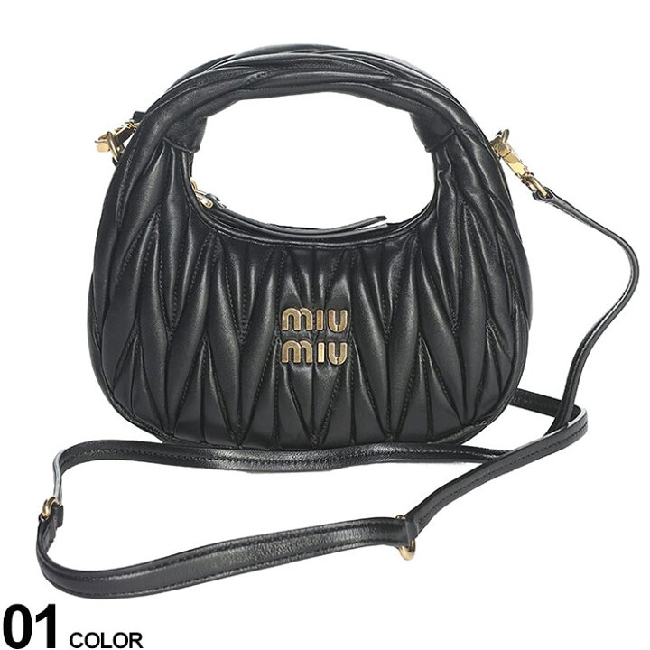 楽天市場】MIUMIU (ミュウミュウ) ワンダー マテラッセレザー ホーボー  