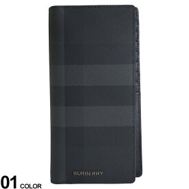 BURBERRY (バーバリー) チェック＆レザー コンチネンタルウォレットブランド メンズ 男性 財布 ウォレット 長財布 折り財布 BB8064598