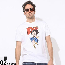 DSQUARED2 (ディースクエアード) プリント クルーネック 半袖 Tシャツ BETTY BOOPブランド メンズ 男性 トップス Tシャツ 半袖 シャツ D2GD1269S23009