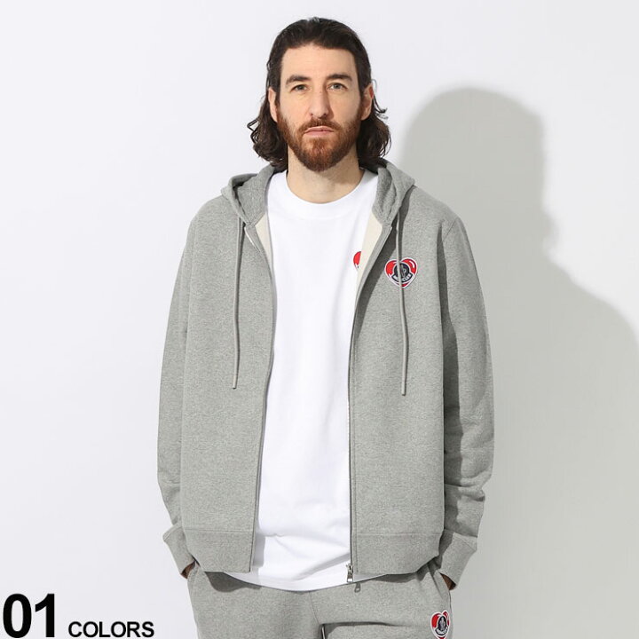 楽天市場】MONCLER (モンクレール) 裏毛 ハートワッペン フルジップ  