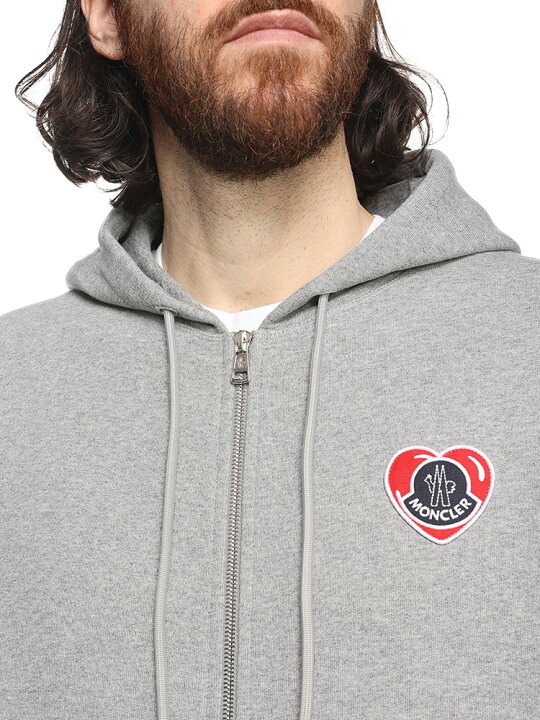 楽天市場】MONCLER (モンクレール) 裏毛 ハートワッペン フルジップ  
