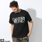 VERSACE JEANS COUTURE (ヴェルサーチェ ジーンズ クチュール) マガジンロゴ クルーネック 半袖 Tシャツ REGULARFIT VC76GAHE03 ブランド メンズ 男性 トップス Tシャツ 半袖 シャツ