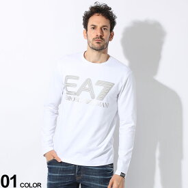 EMPORIO ARMANI EA7 (エンポリオ アルマーニ) ネオンBIGロゴ クルーネック 長袖 Tシャツ 3DPT38PJMUZ ブランド メンズ 男性 トップス Tシャツ 長袖 ロンT