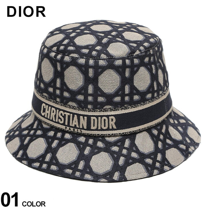 Christian Dior 黒 マクロカナージュバケットハット