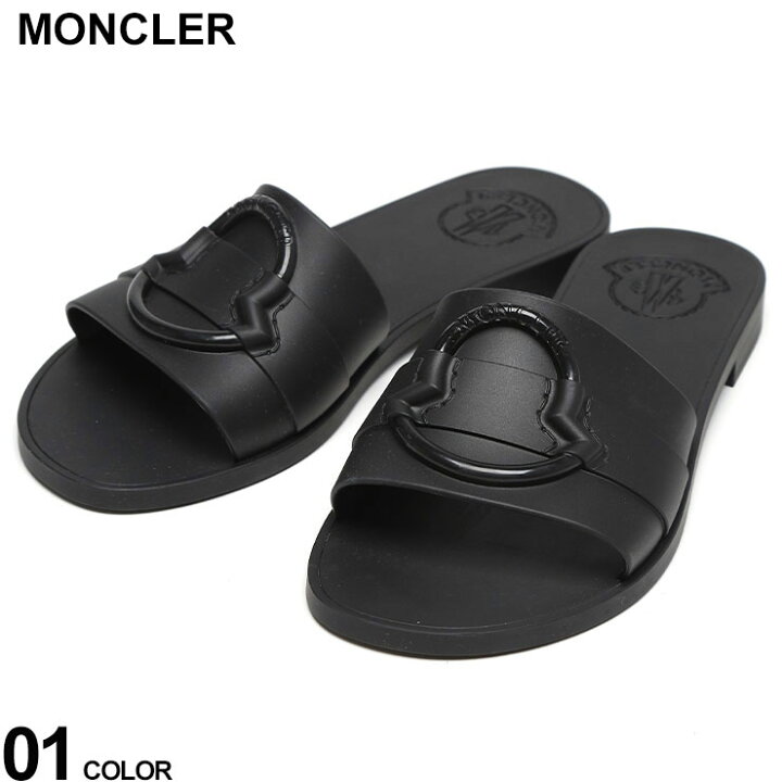 楽天市場】MONCLER (モンクレール) ロゴデザイン ラバー サンダル MON  