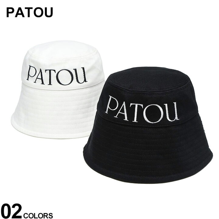 楽天市場】PATOU (パトゥ) コットン ロゴ刺繍 バケットハット