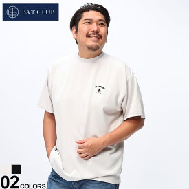 B＆T CLUB (ビーアンドティークラブ) 冷感 シルクタッチ ストレッチ キャンプセット 半袖 Tシャツ BTAIM24SU04 大きいサイズ メンズ トップス Tシャツ 半袖 クルー