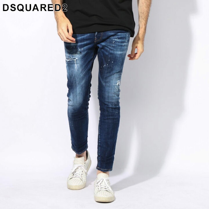 楽天市場】ディースクエアード DSQUARED2 ダメージ＆ウォッシュ レザー 