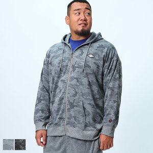 OUTDOOR PRODUCTS (アウトドアプロダクツ) コットンタッチ ダンボール生地 迷彩柄 ジップパーカー C6454ED22 大きいサイズ メンズ トップス パーカー ジップパーカー 長袖