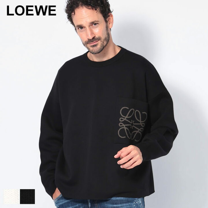 楽天市場】ロエベ LOEWE ポケット クルーネック ニット ANAGRAM 