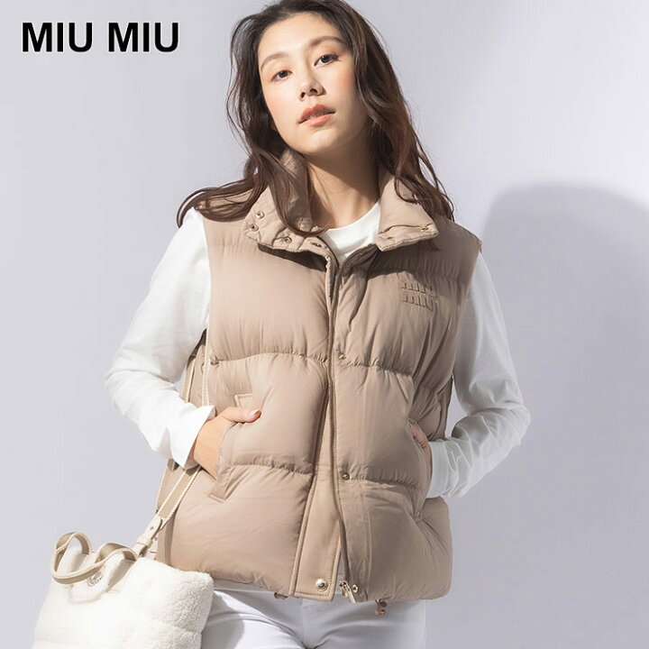楽天市場】ミュウミュウ MIU MIU スタンド フルジップ ダウンベスト 