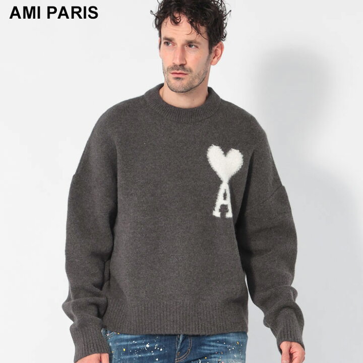 楽天市場】アミパリス AMI PARIS アルパカブレンド 胸ロゴ クルー 