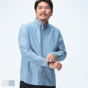 TOMMY HILFIGER g~[qtBK[  Vc 傫TCY Y Rbg hr[D IbNXtH[h gbvX JWAVc {^_E 1XL 2XL 3XL zCg u[