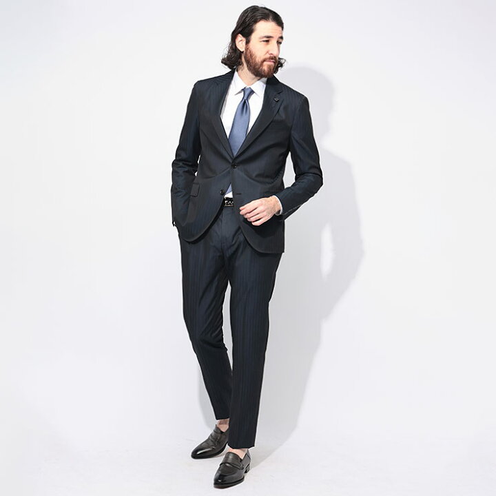 楽天市場】ラルディーニ LARDINI ストライプ シングル ワンタック 