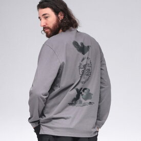 ワイスリー Y-3 コットンジャージ グラフィック プリント クルーネック 長袖 TシャツGRAPHIC Y3KE5095 ブランド メンズ 男性 トップス Tシャツ 長袖 Tシャツ Tee プリントT